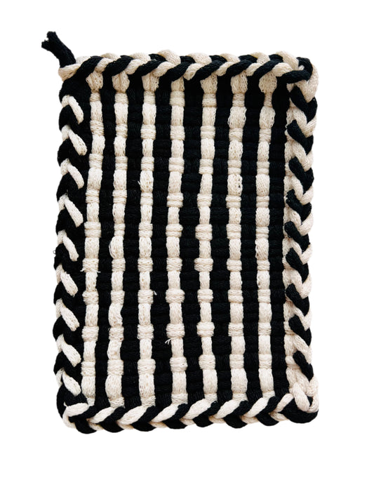 Stripe Black & Winter Rectangle