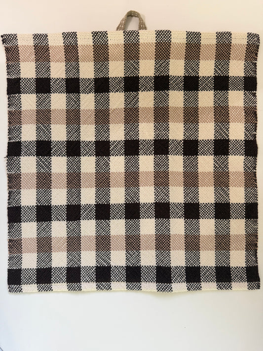 Check Cooks Cloth Brown