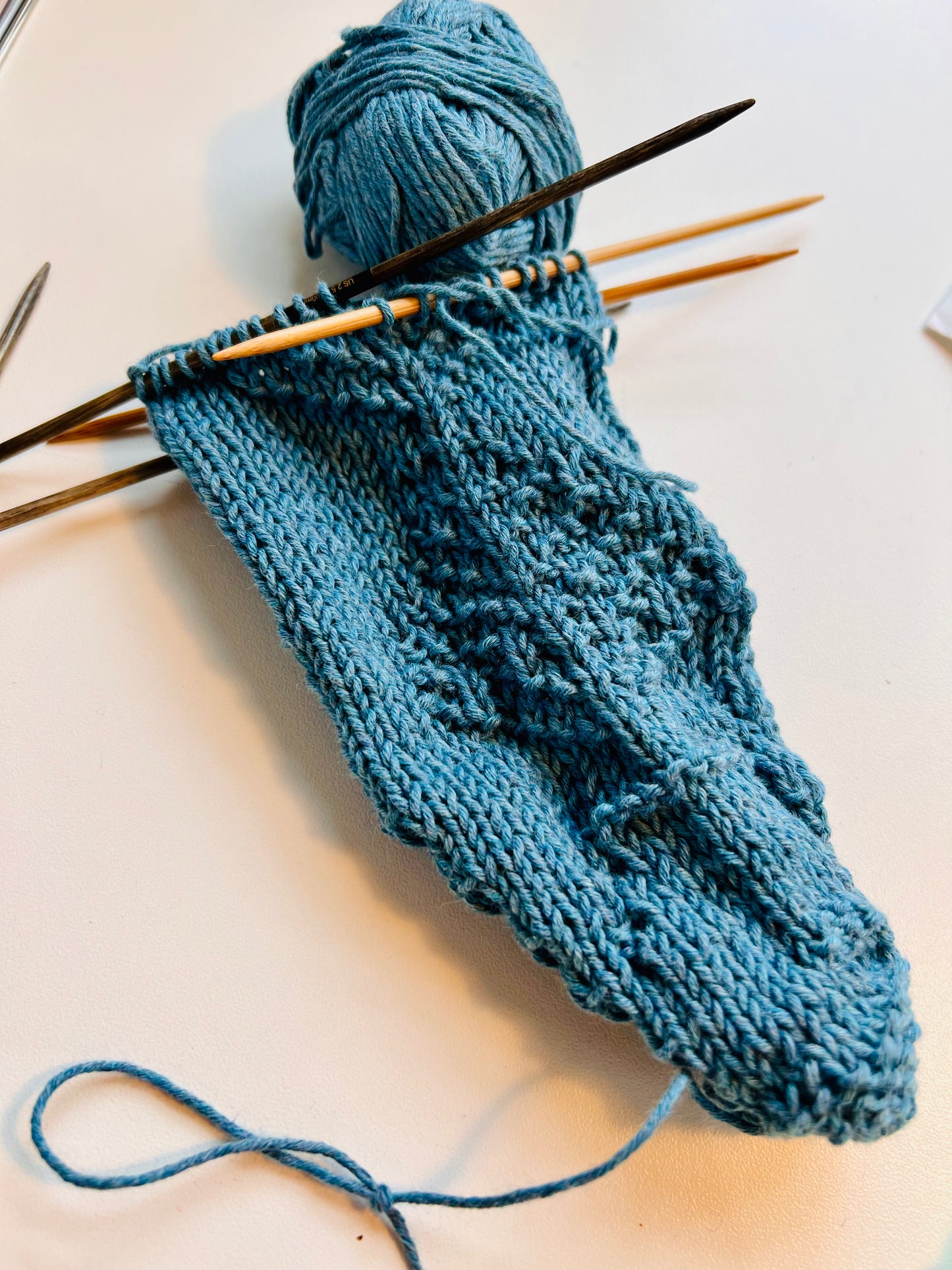 Ocean blue knitted fish