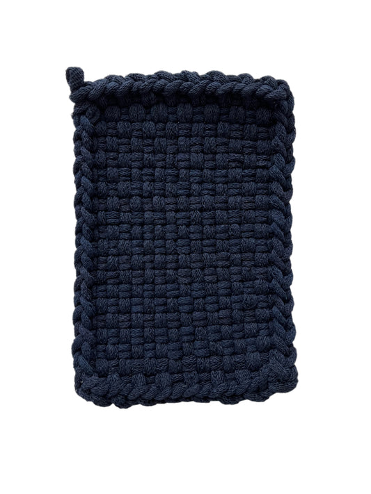 Solid Dark Navy Rectangle Trivet