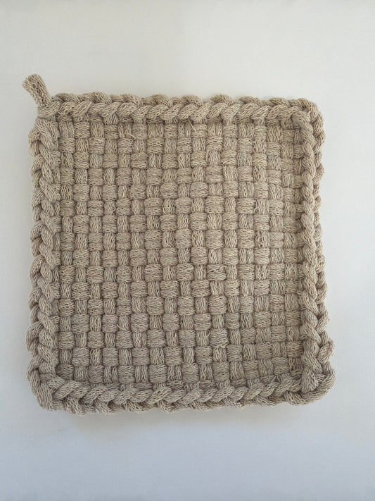 Solid Flax Potholder