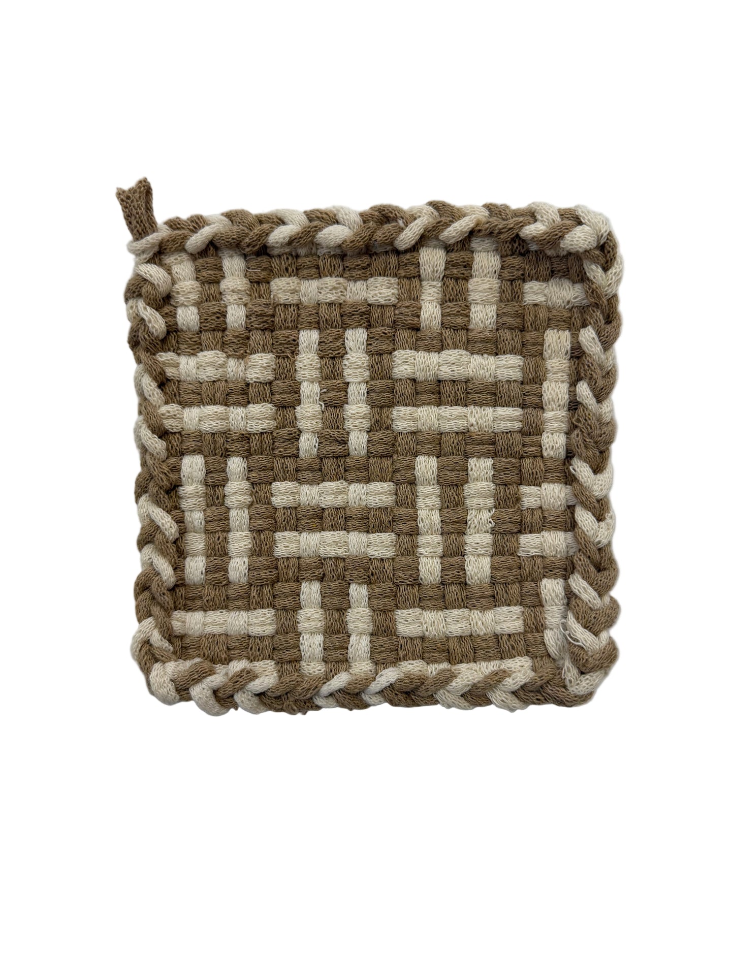 Weave wheat & winter potholder