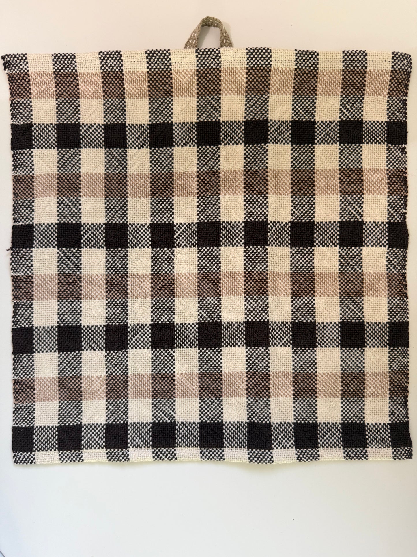 Check Cooks Cloth Brown