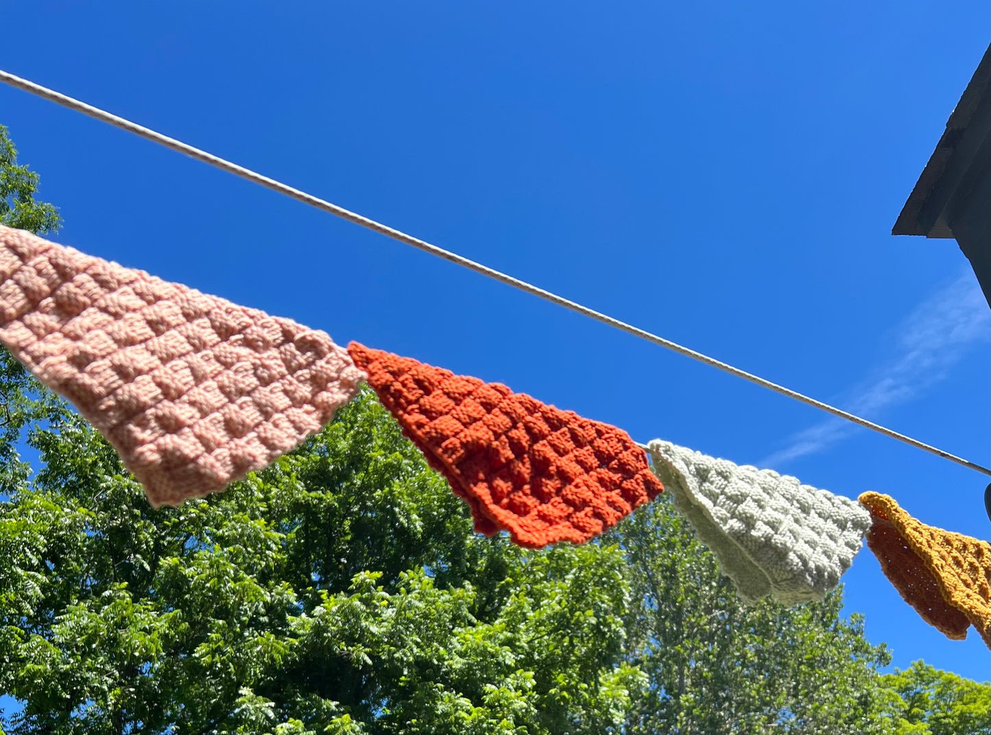 Basket Weave Dishcloth Tomato