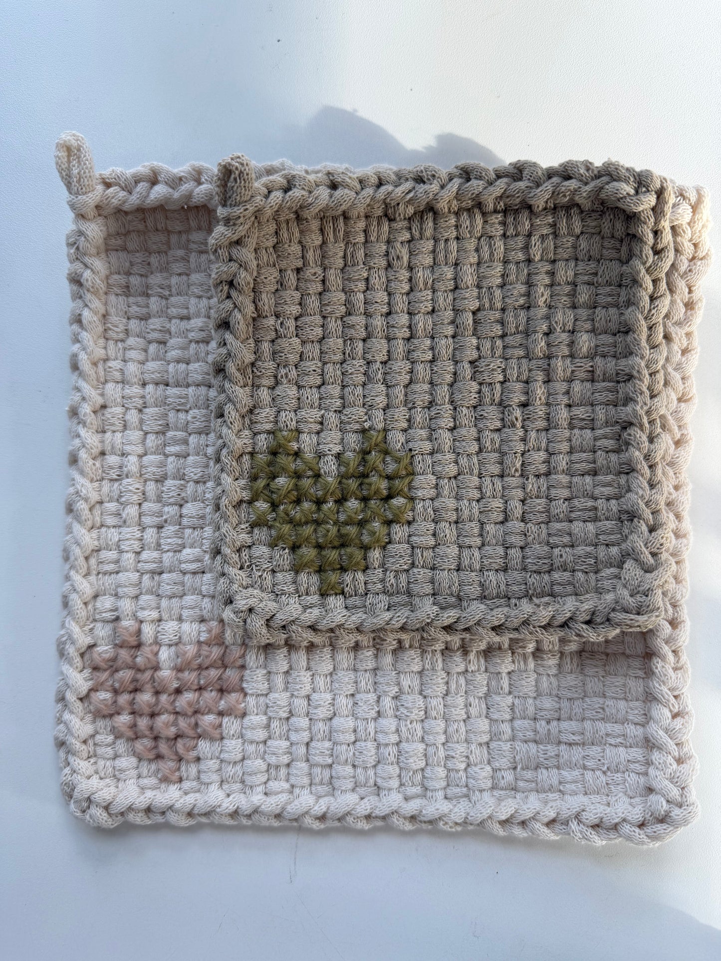 Stitched Heart Potholder