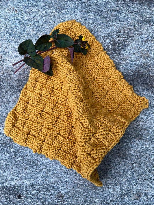 Basket Weave Dishcloth Squash