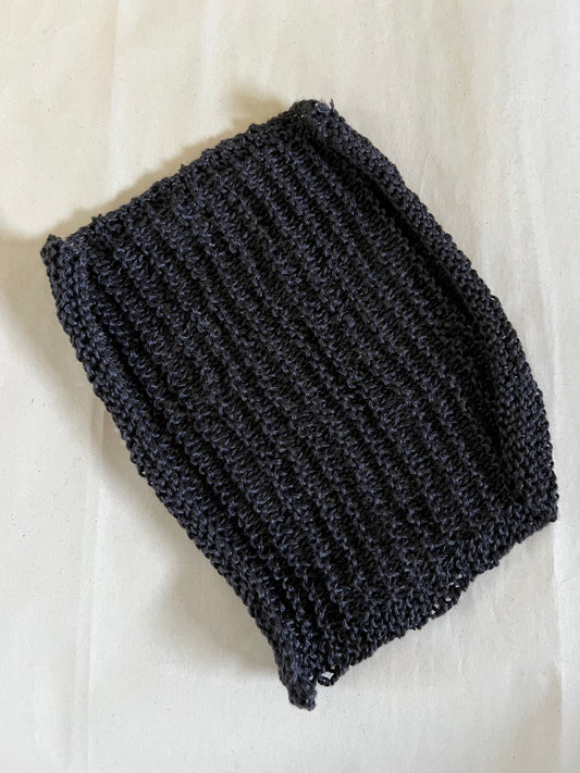 Linen Washcloth Dark Navy