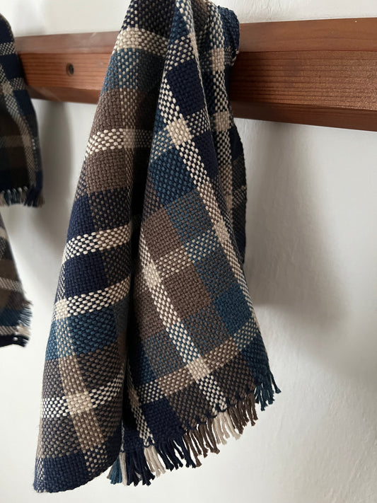 Plaid towels indigo/navy