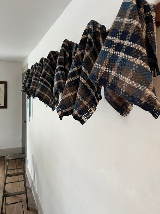 Plaid towels indigo/navy