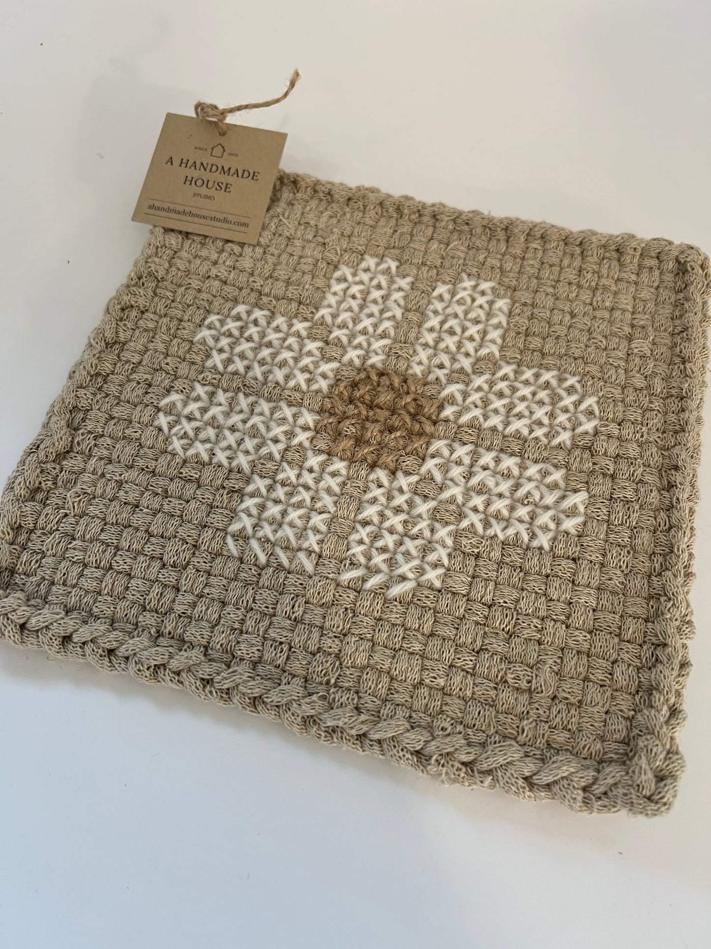 Wildflower Stitched Trivet