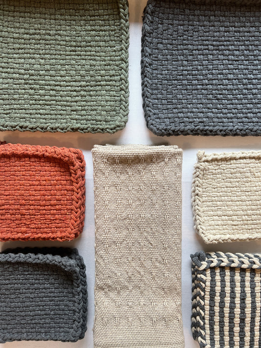 Woven Dish Towel Floats Flax