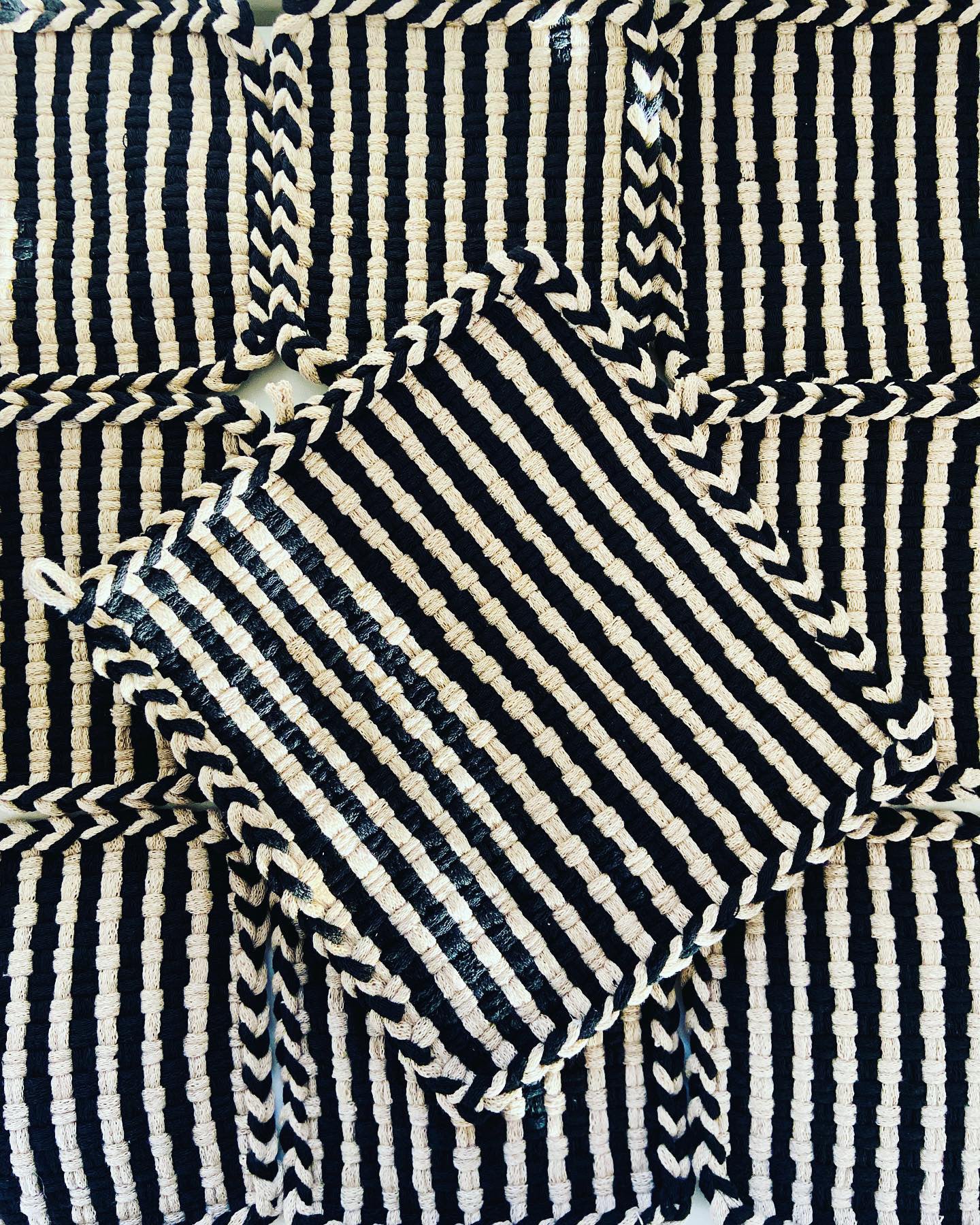 Stripe Black & Flax Trivet